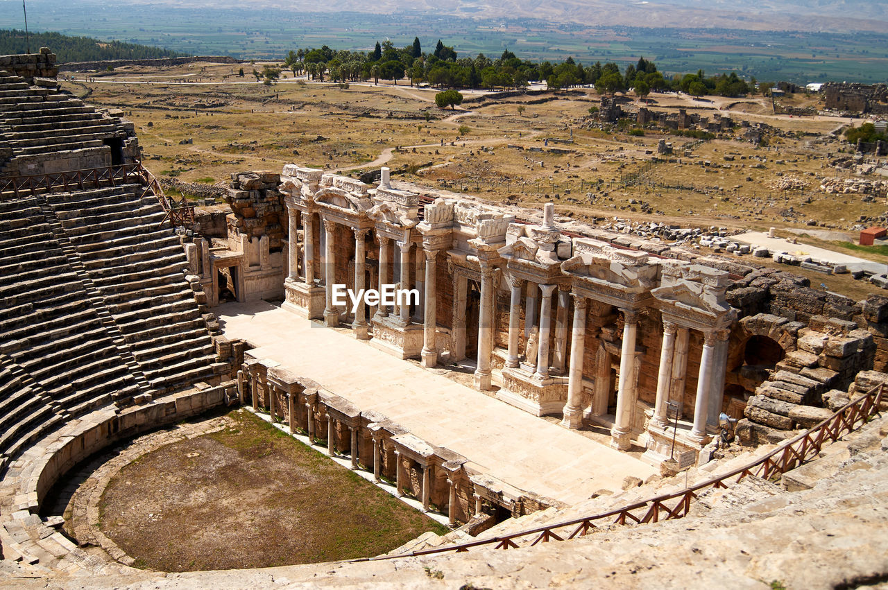 HIGH ANGLE VIEW OF RUINS