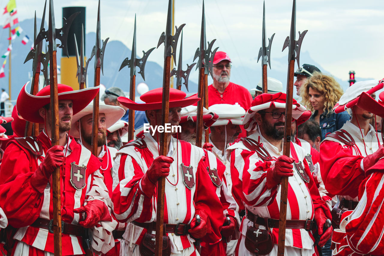 GROUP OF PEOPLE AT TRADITIONAL FESTIVAL