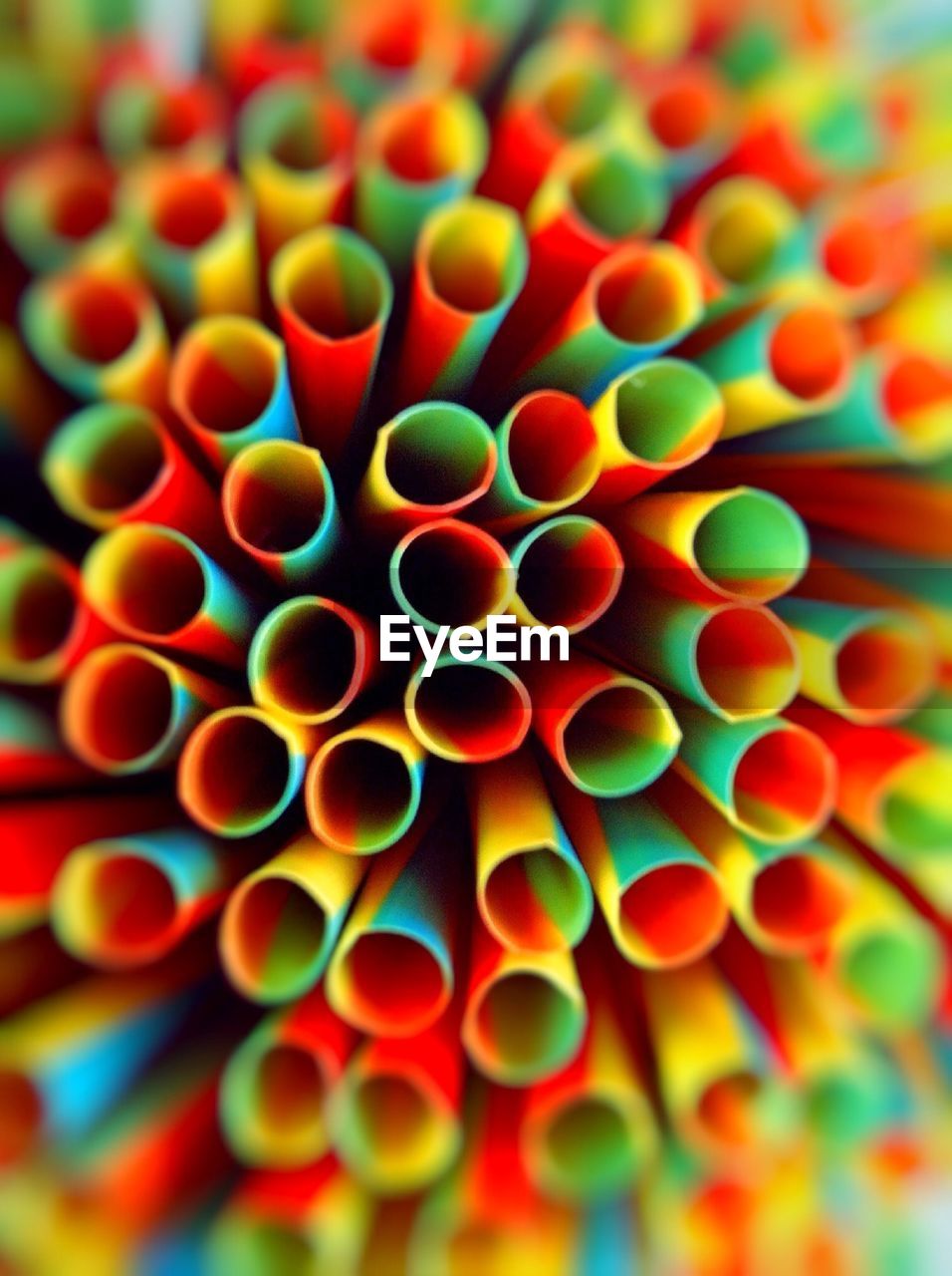 Full frame shot of multi colored drinking straws