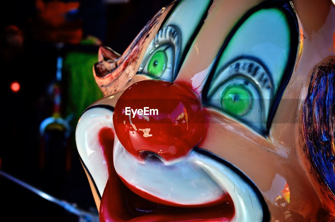 Close-up of clown face