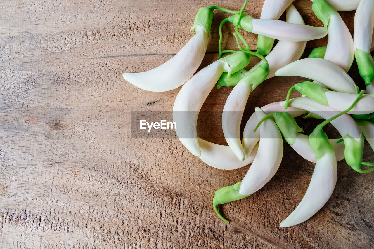 HIGH ANGLE VIEW OF VEGETABLES IN BOWL ON TABLE