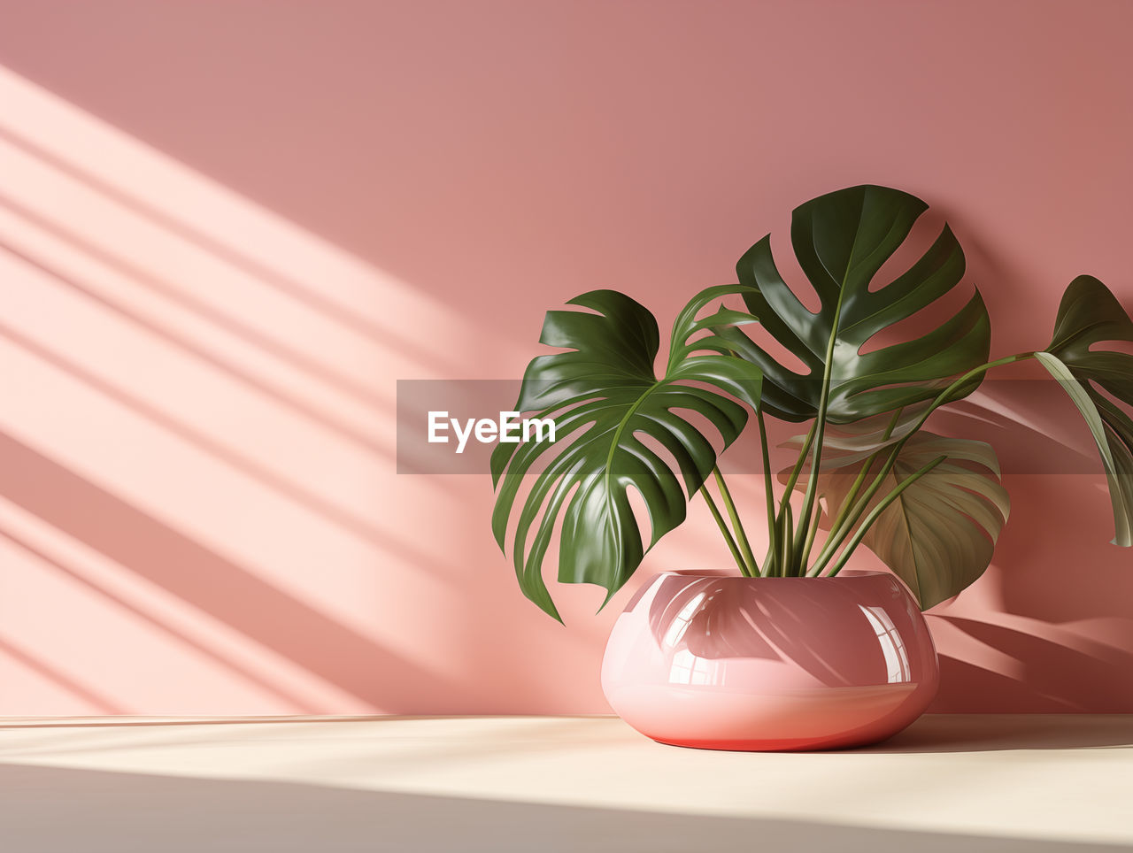 leaf, plant part, plant, nature, no people, indoors, growth, food, flower, studio shot, striped, food and drink, pink, colored background, green, flowerpot, red