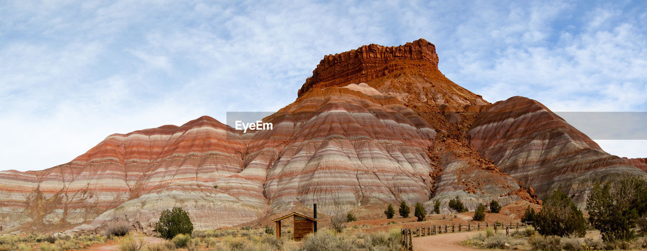 Low angle view of mountain against sky