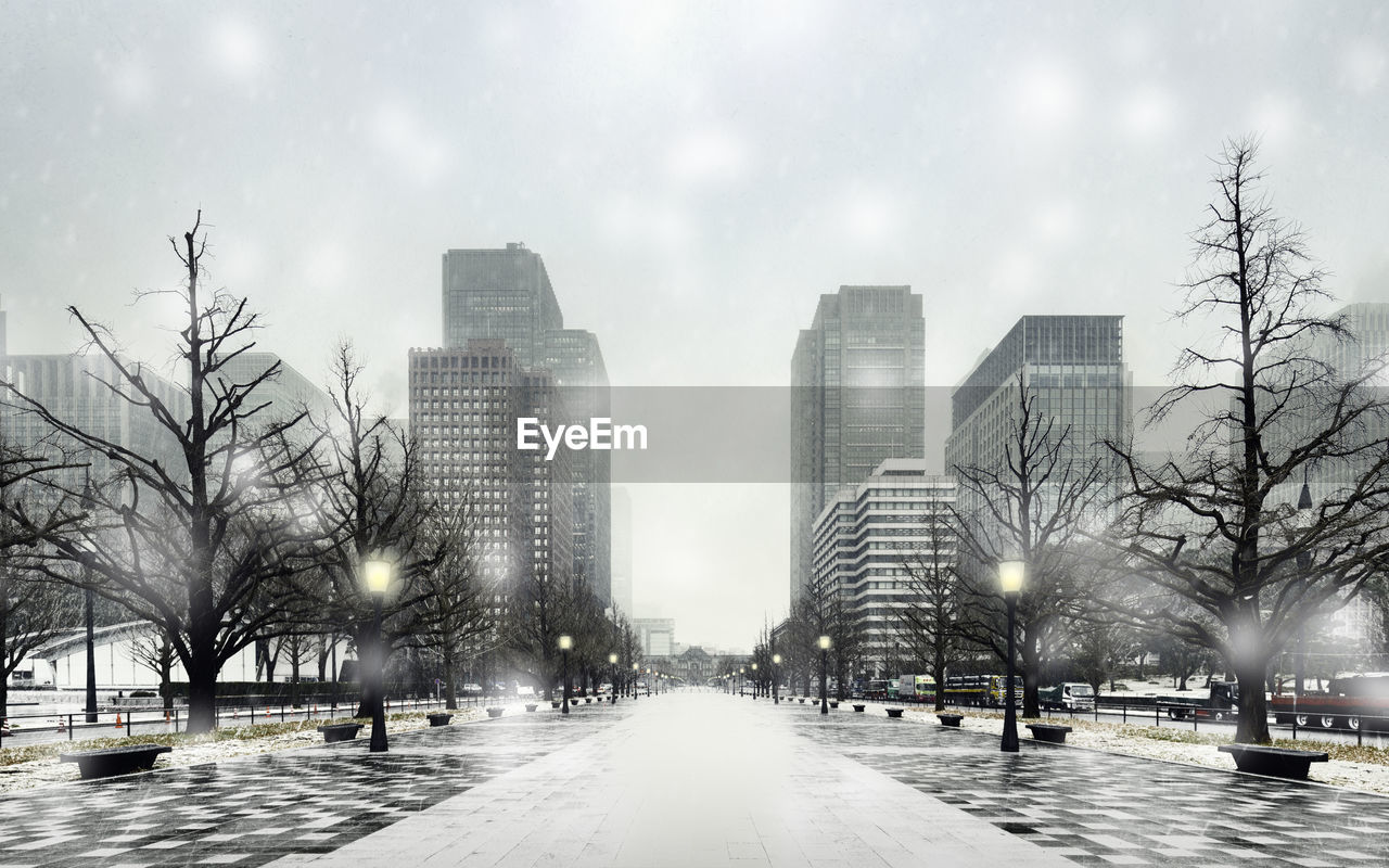 View of city during winter