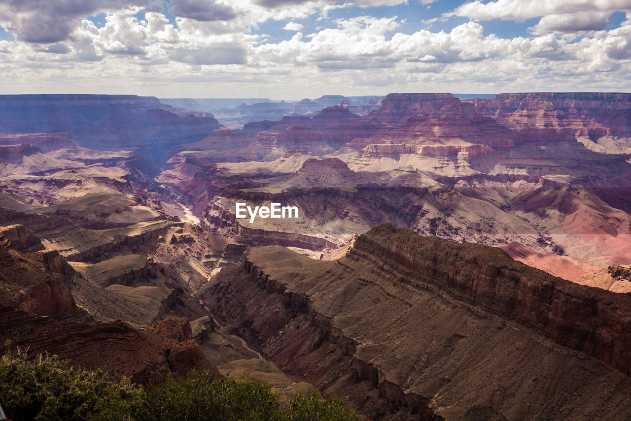 Idyllic shot of rock formation in grand canyon national park against sky