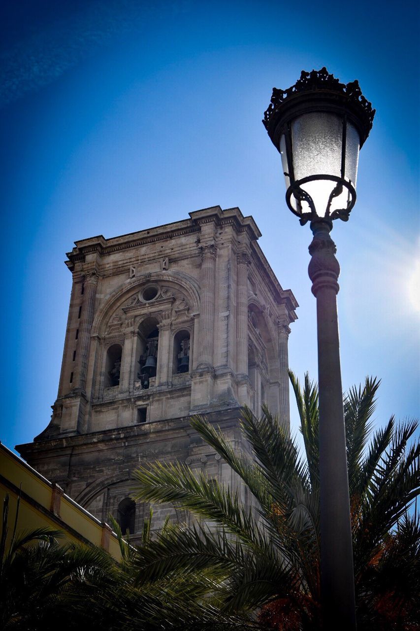 STREET LIGHT AGAINST BLUE SKY