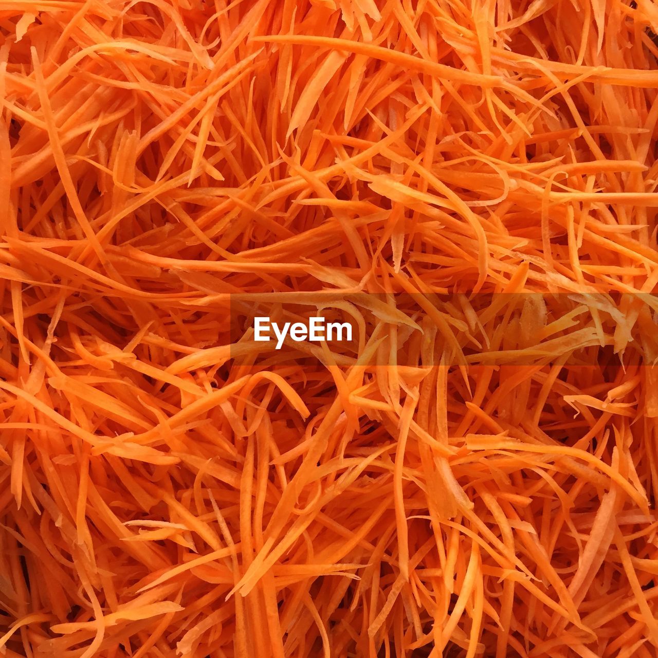 Full frame shot of sliced carrots
