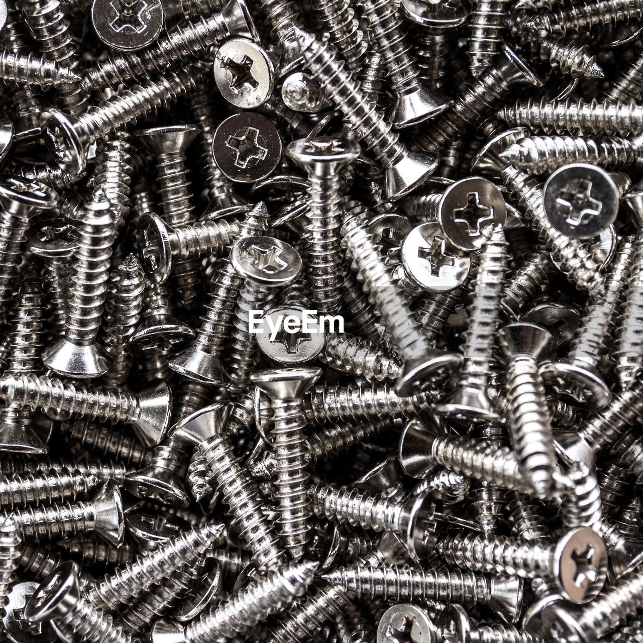 Full frame shot of screws