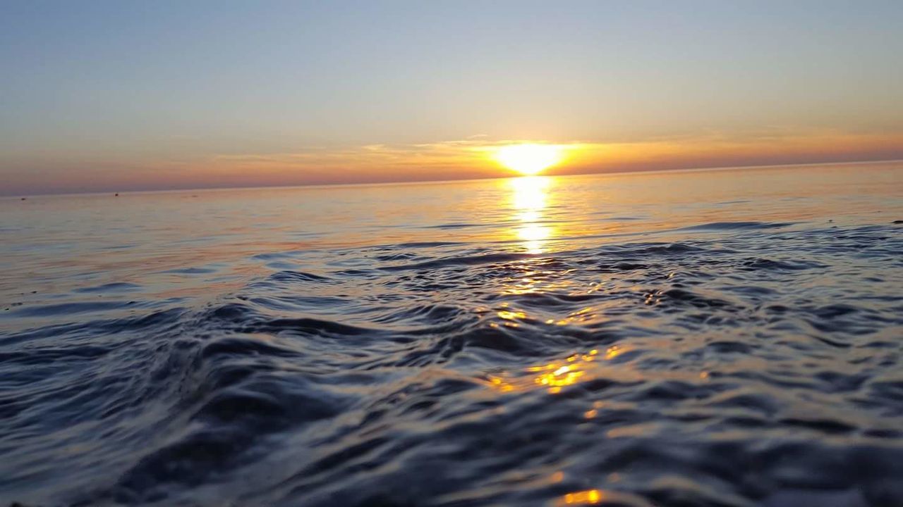 SCENIC VIEW OF SEA DURING SUNSET