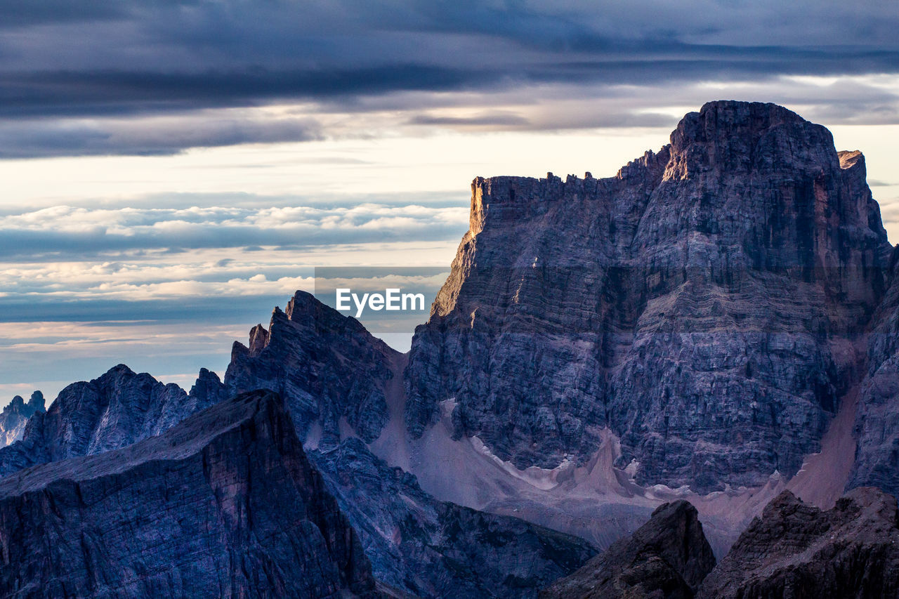 Mountain against sky during sunset