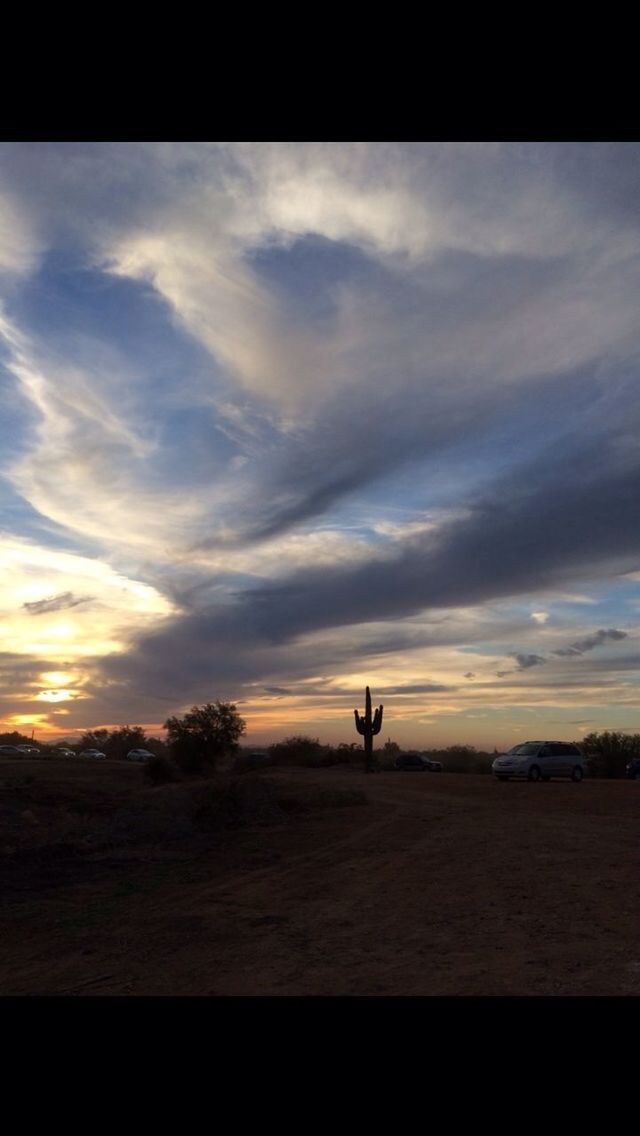 VIEW OF LANDSCAPE AT SUNSET