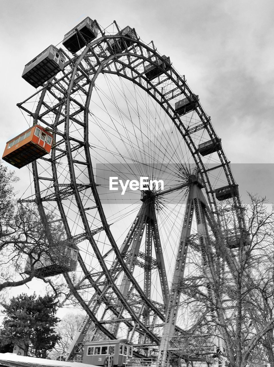 Low angle view of ferris wheel