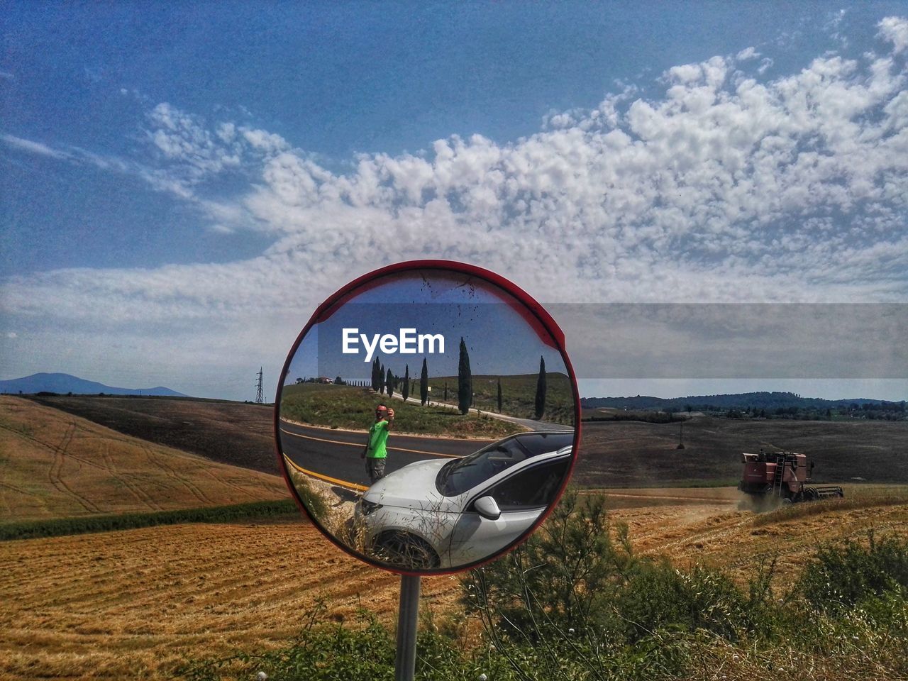 VIEW OF LANDSCAPE SEEN THROUGH GLASS