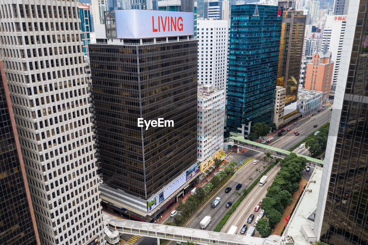 HIGH ANGLE VIEW OF CITY BUILDINGS