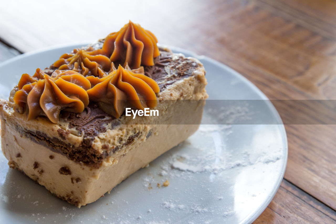 Close-up of dessert in plate