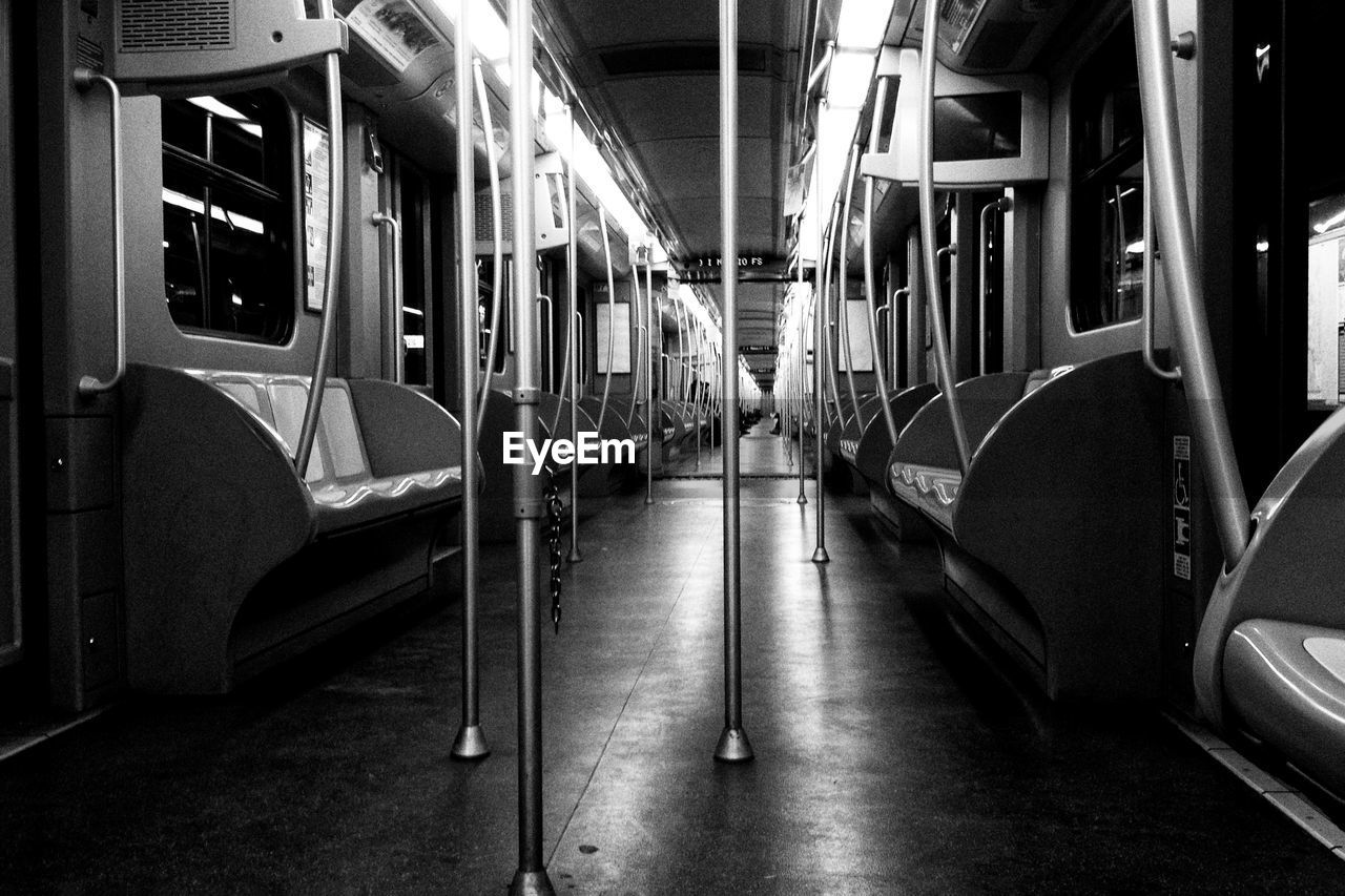 Interior of subway train