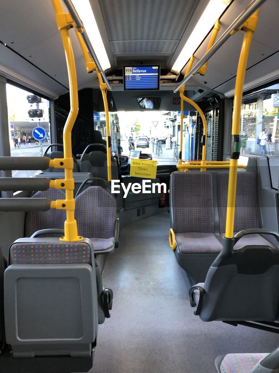 VIEW OF TRAIN IN BUS