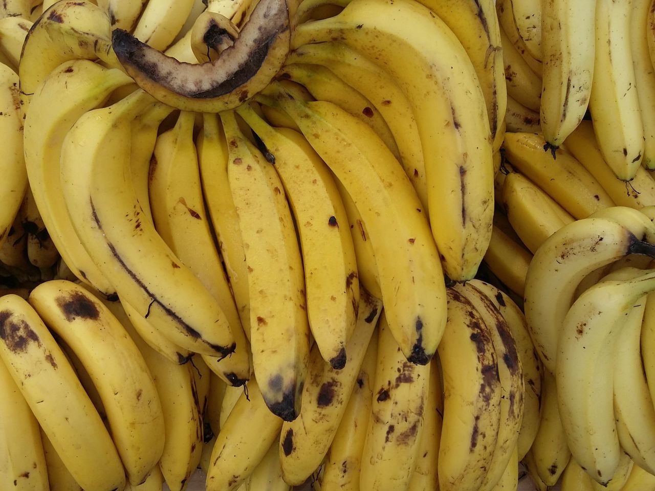 Full frame shot of bananas at market stall