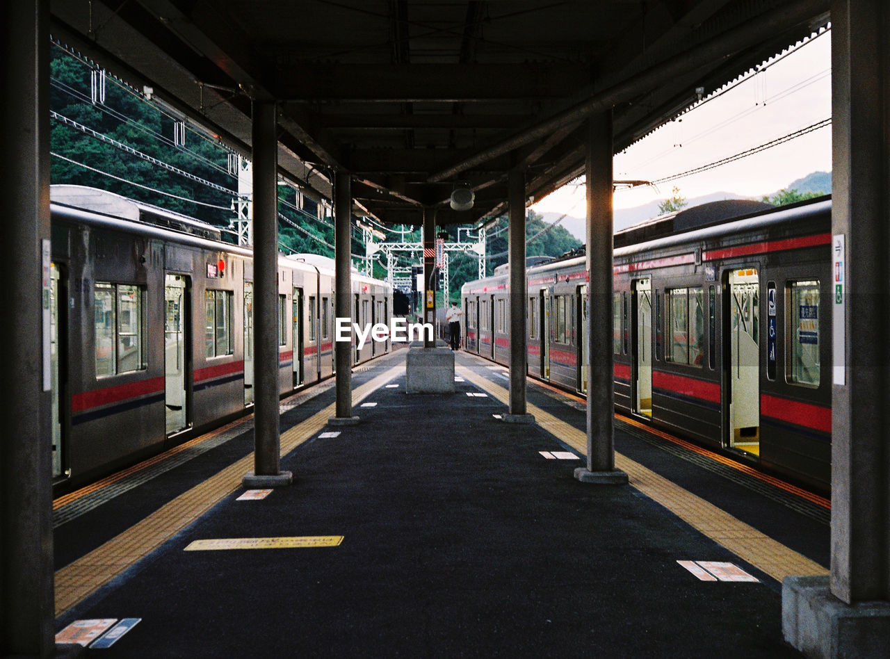 Train at railroad station