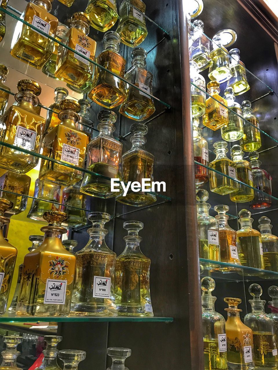 CLOSE-UP OF BOTTLES FOR SALE