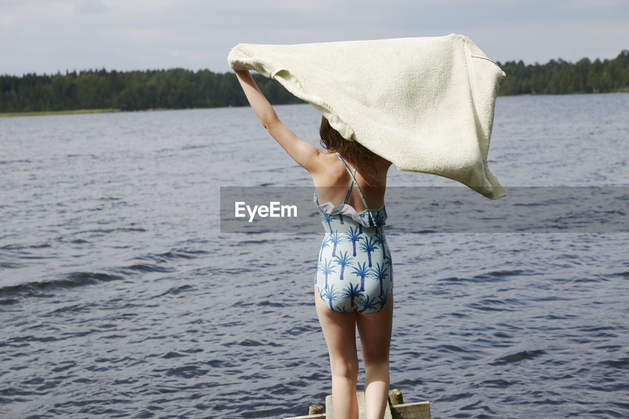 Girl at lake