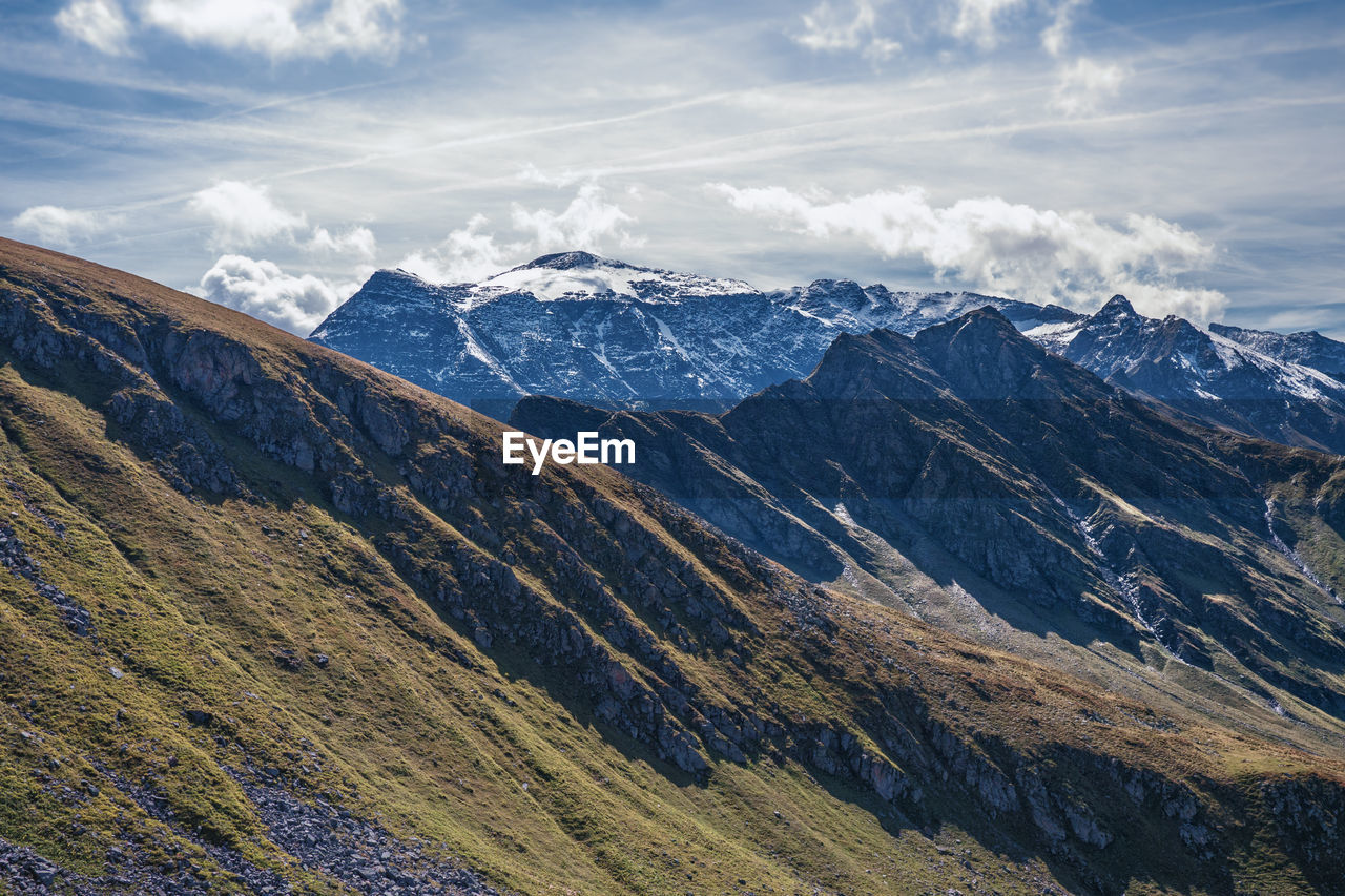 Mountain view austria scenic view of snowcapped mountains against sky