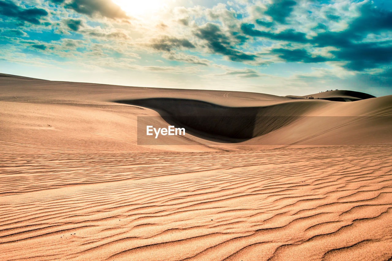 SAND DUNES IN DESERT