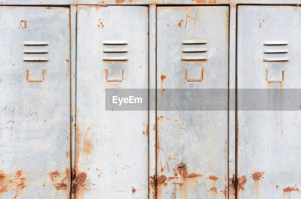 Full frame shot of rusty metal door