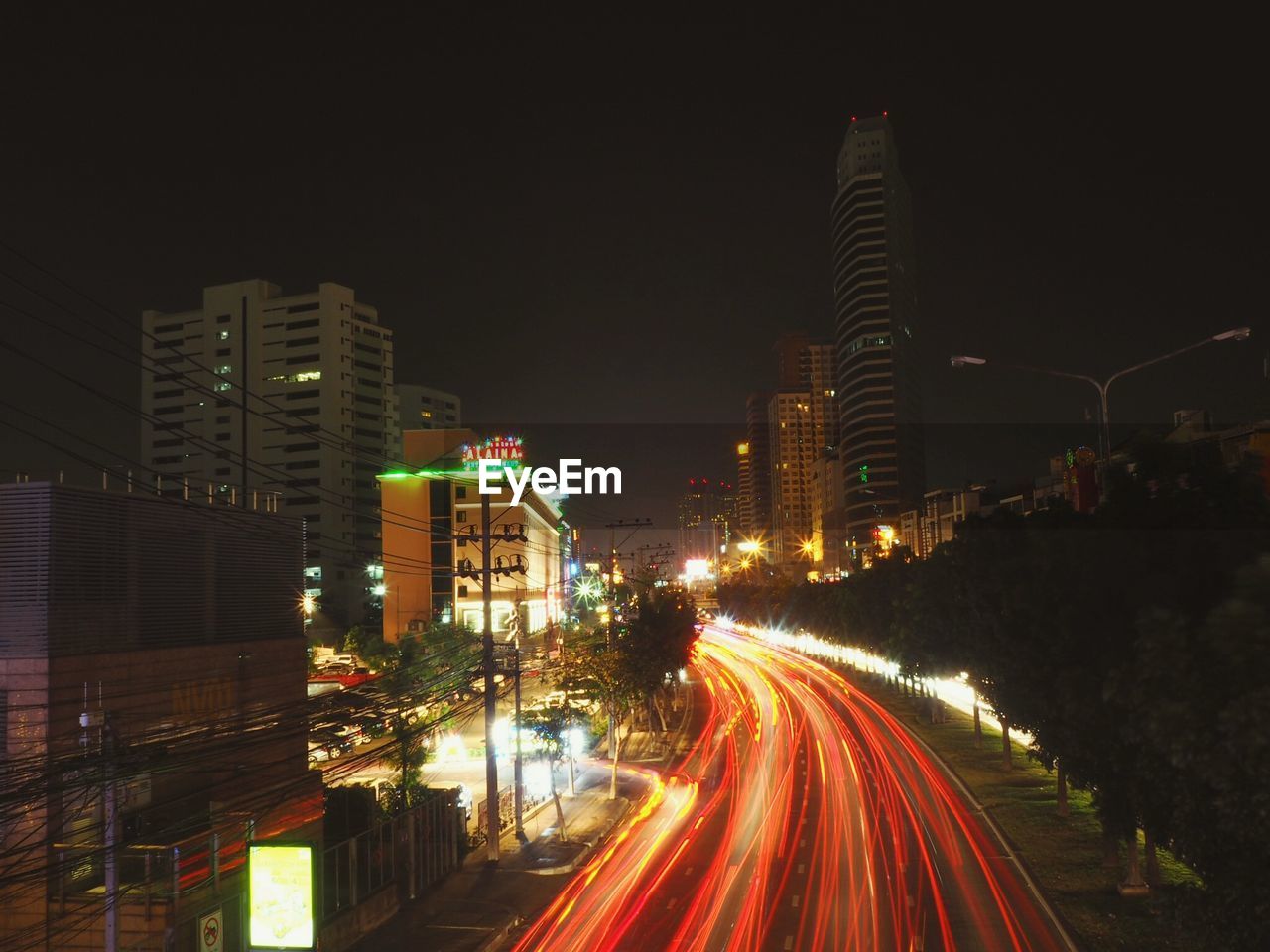 City street at night