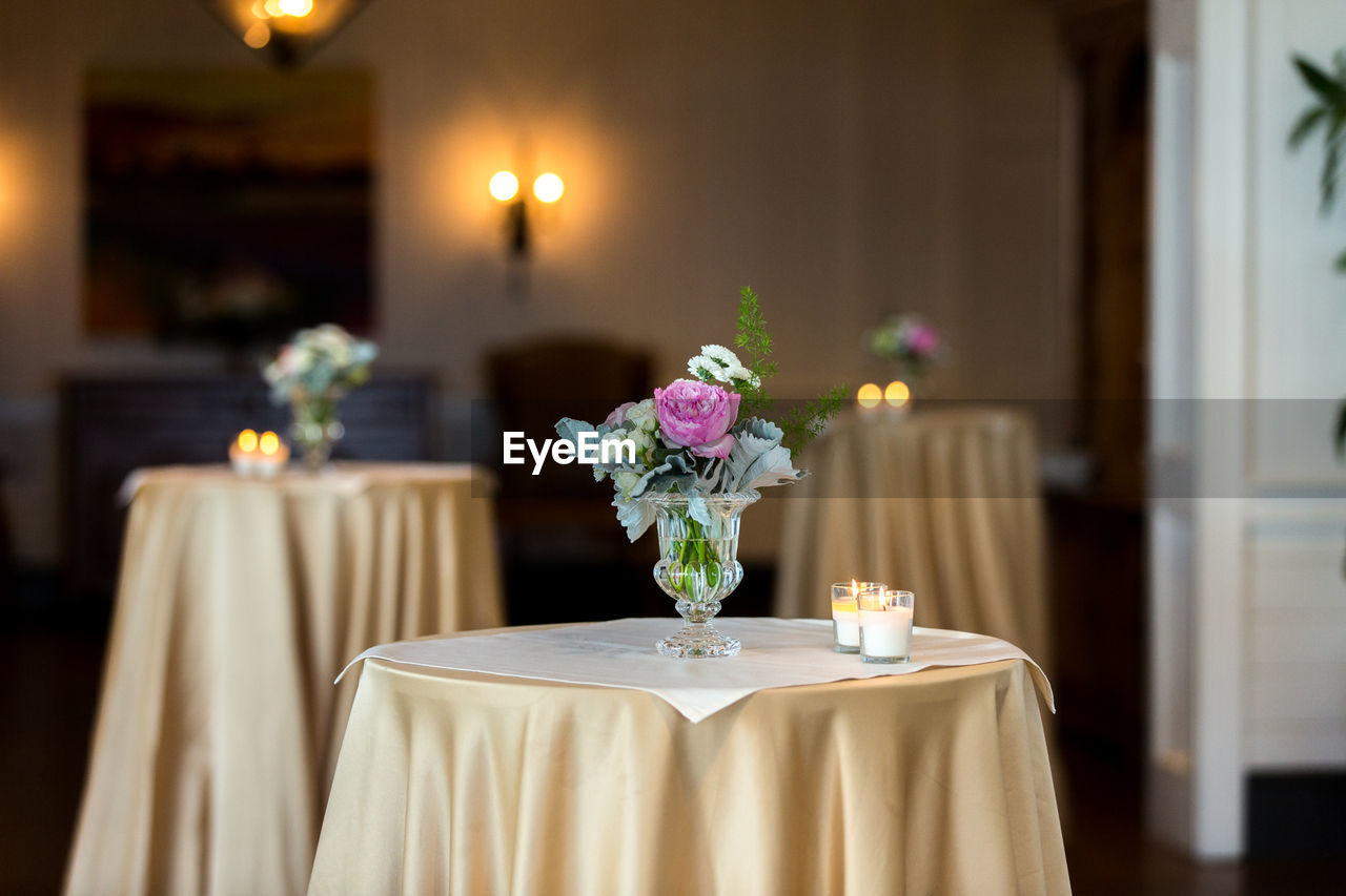 Flowers in vase on table