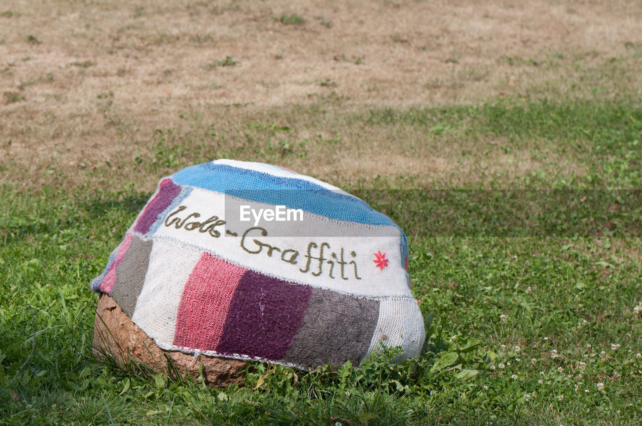 Rock covered with knitted fabric