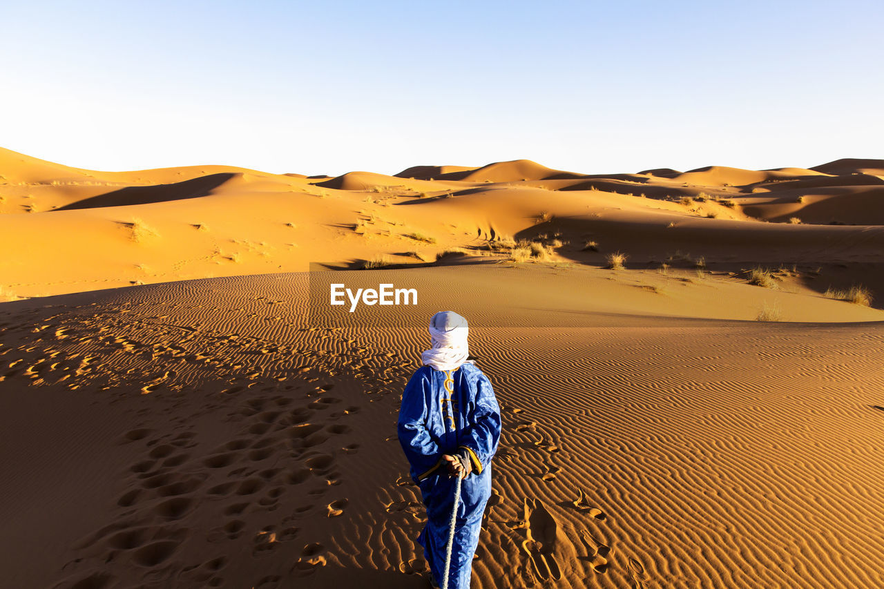 View of sand dune in desert