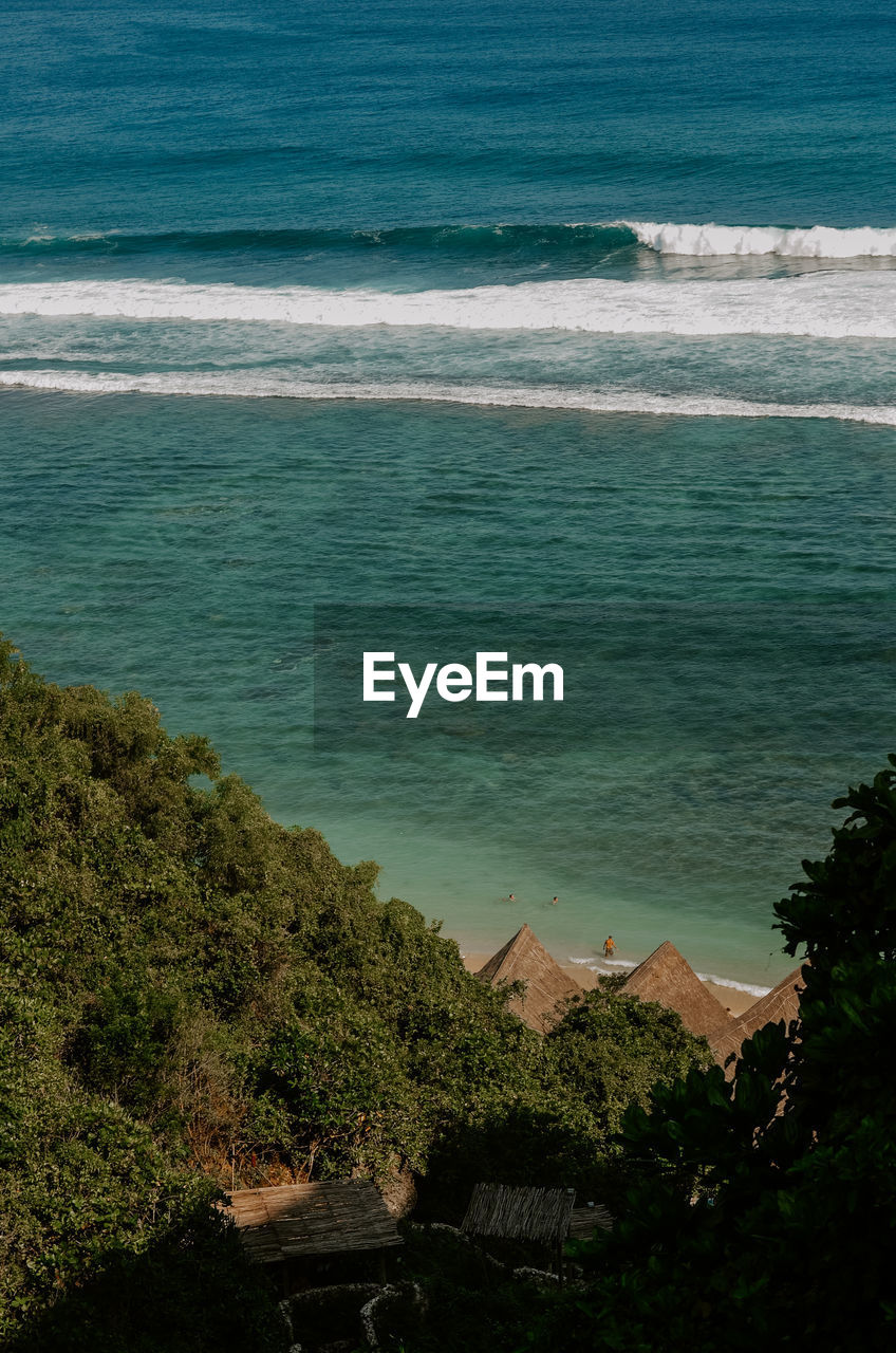 high angle view of sea