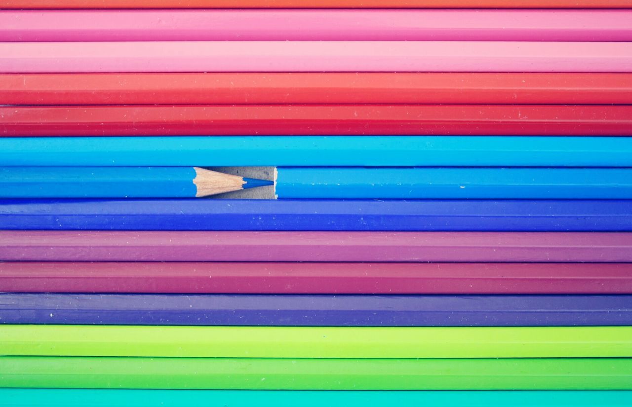 Full frame shot of colorful pencils