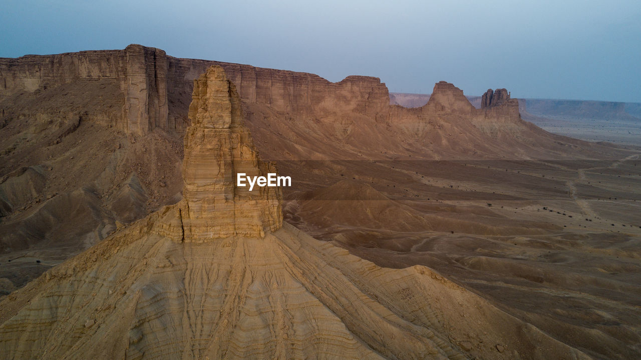 Rock formations in a desert