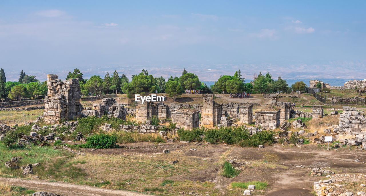 The ruins of the ancient city of hierapolis in pamukkale, turkey
