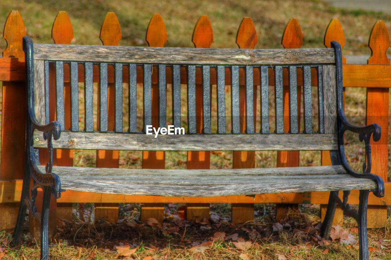 Bench and fence