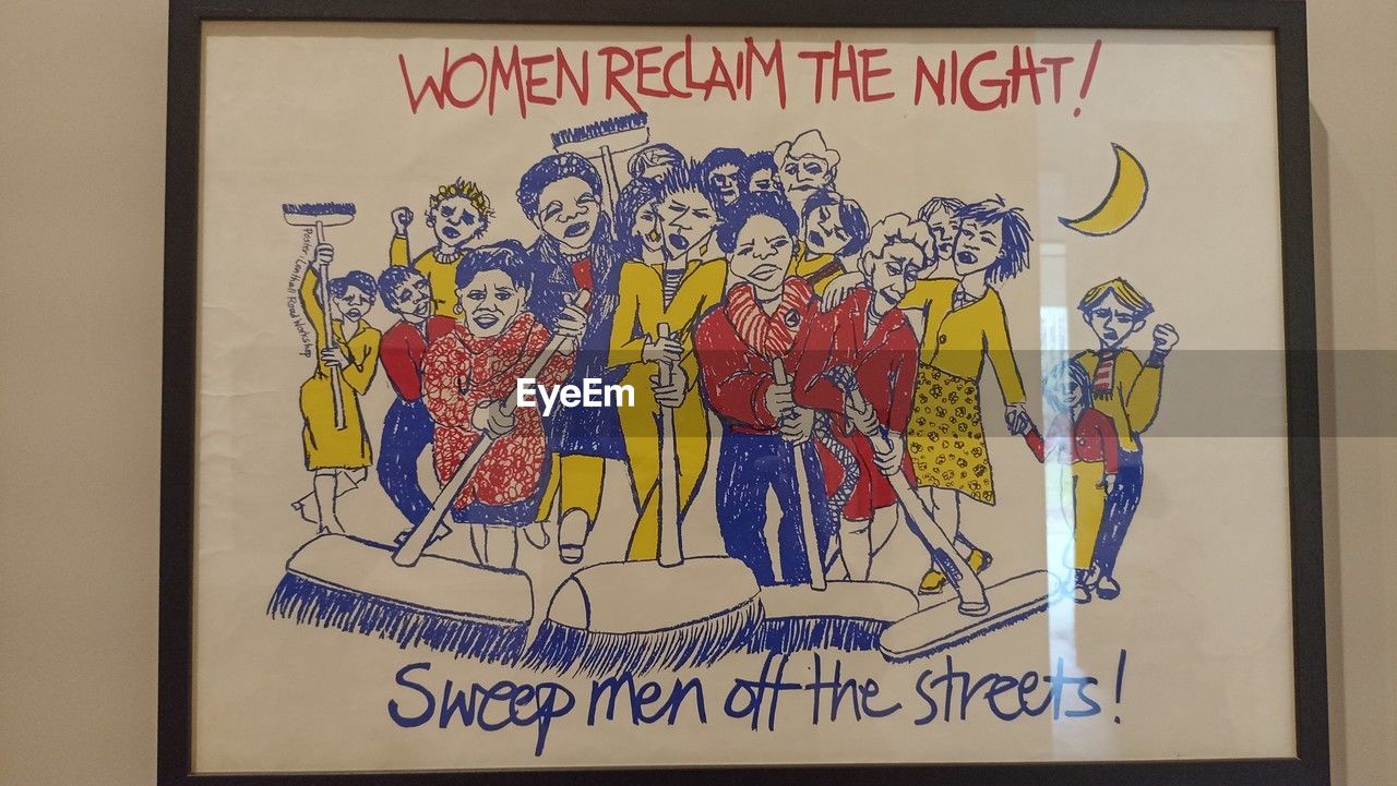 cartoon, poster, text, human representation, representation, art, communication, no people, male likeness, western script, comics, drawing, architecture