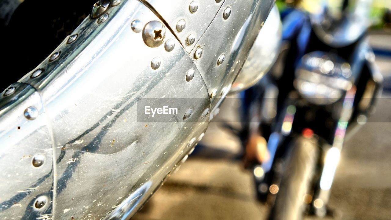 CLOSE-UP OF WET BICYCLES