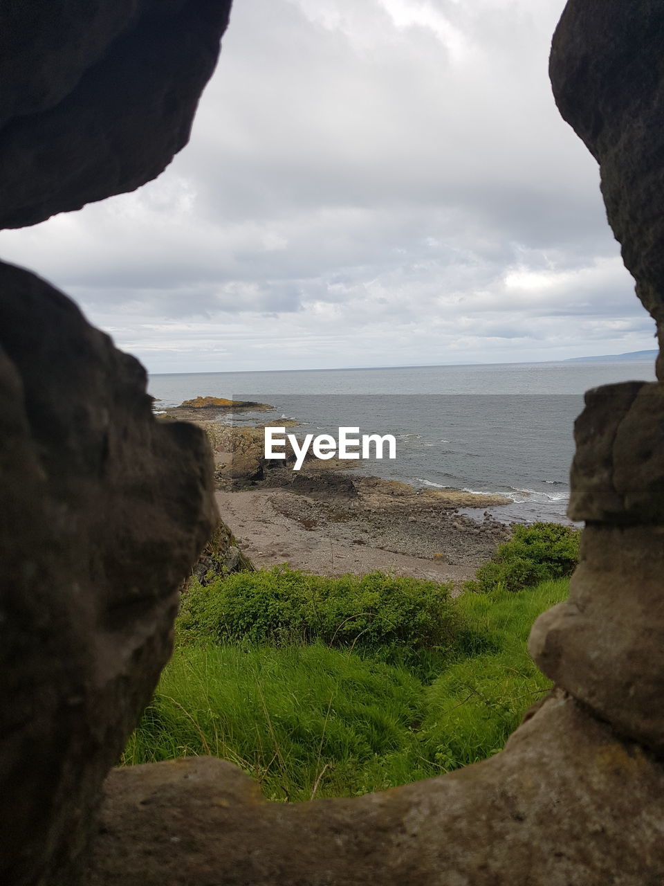 SCENIC VIEW OF SEA AND ROCKS AGAINST SKY