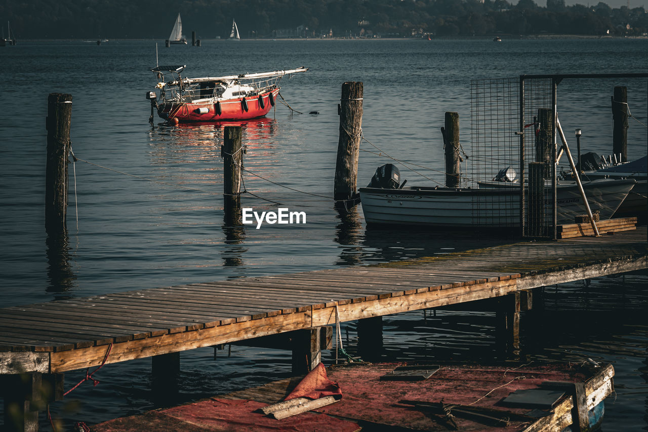 Boats in sea