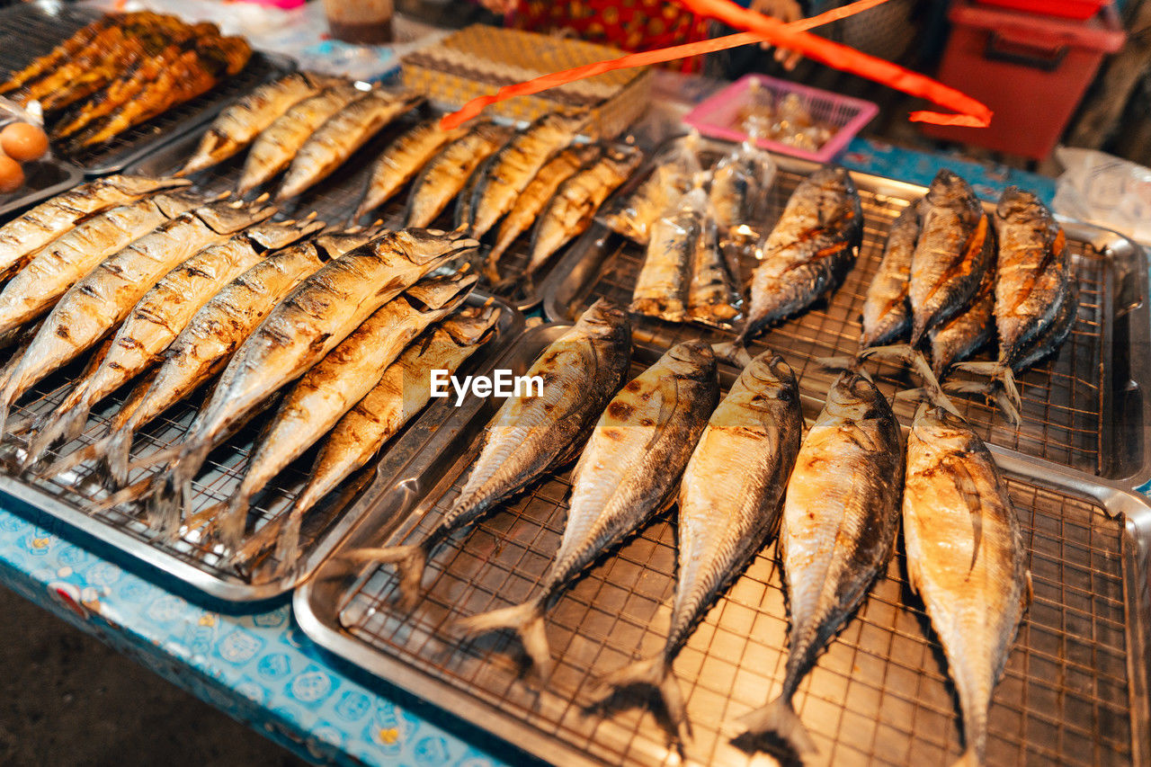 close-up of seafood for sale