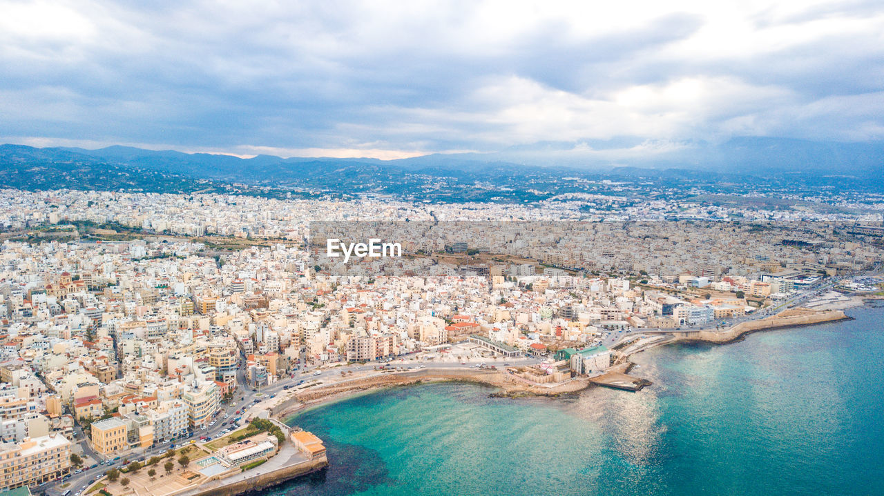 HIGH ANGLE VIEW OF CITY BUILDINGS