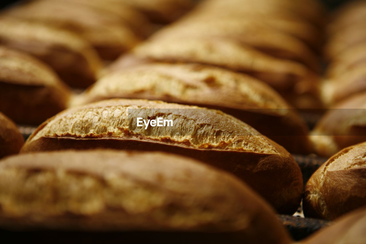 Close-up of baked breads