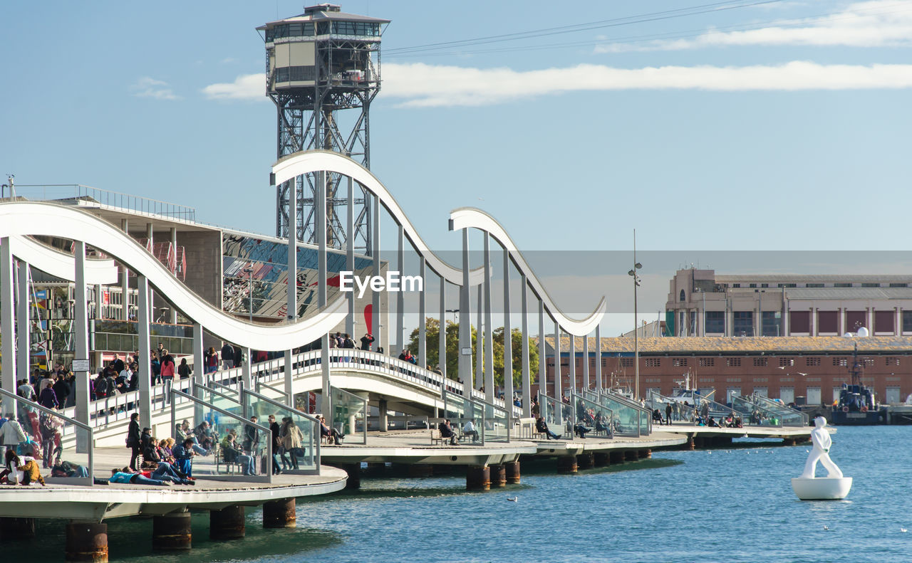 View of bridge over river