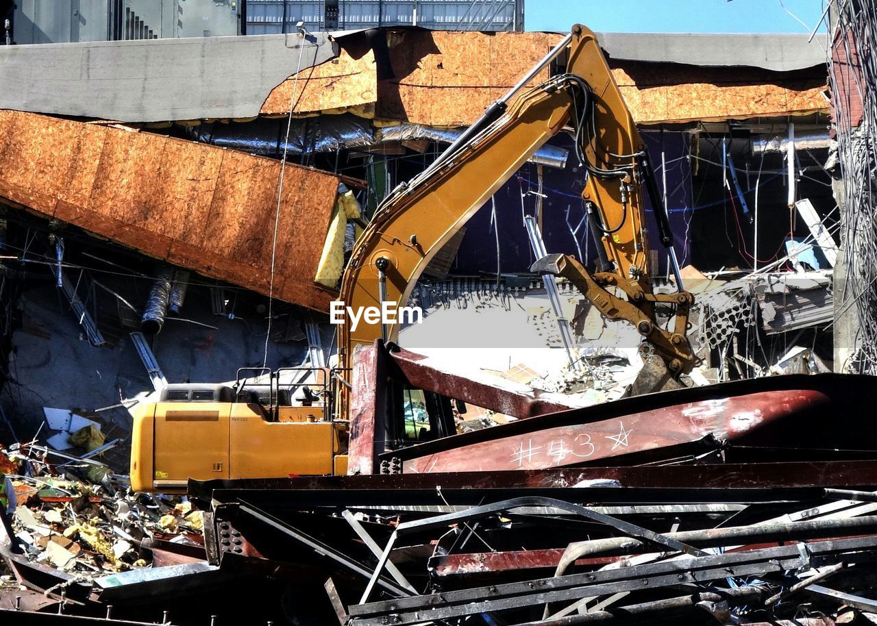 Building being demolished