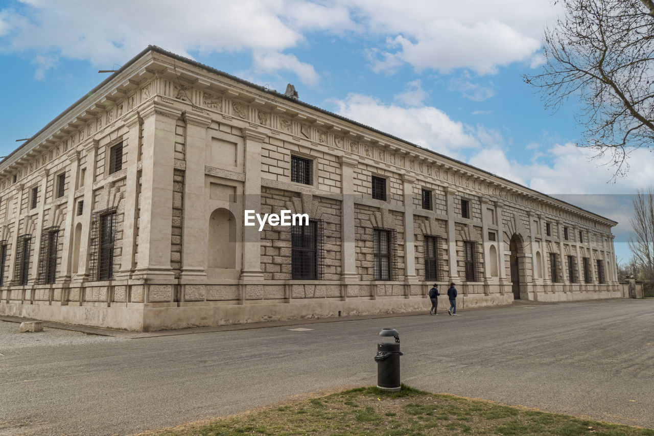 The beautiful facade of the famous palazzo te in mantua