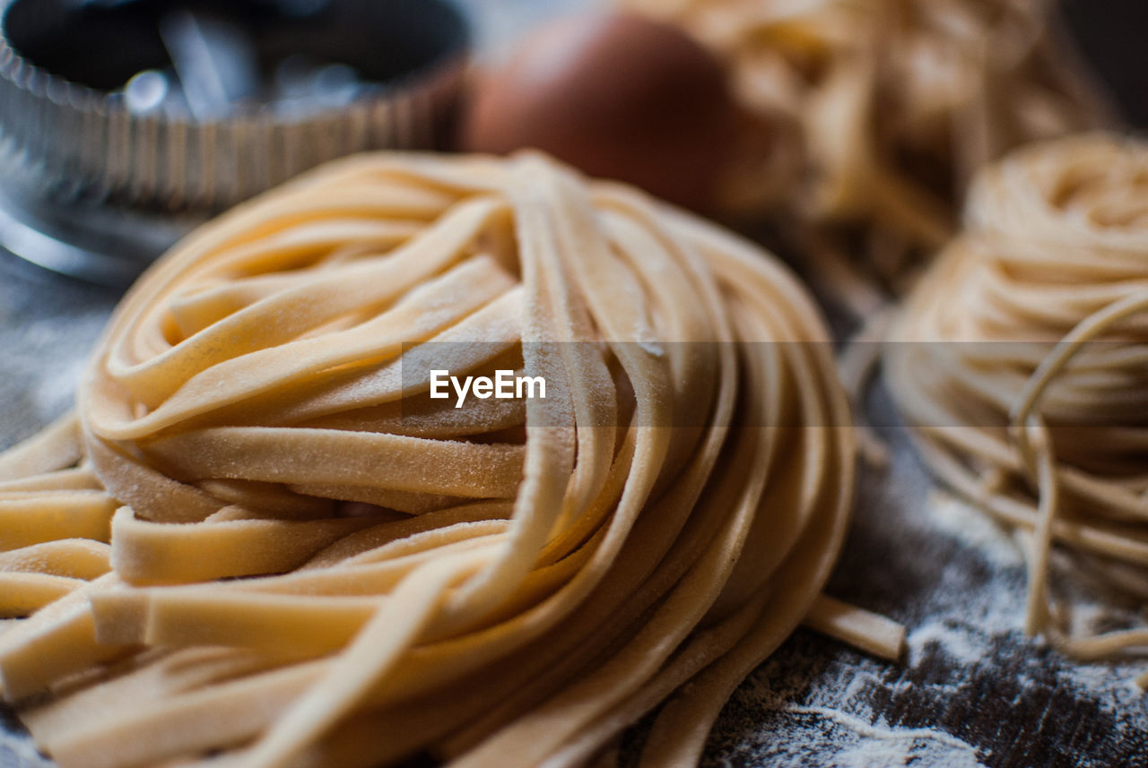 Close-up of pasta on table