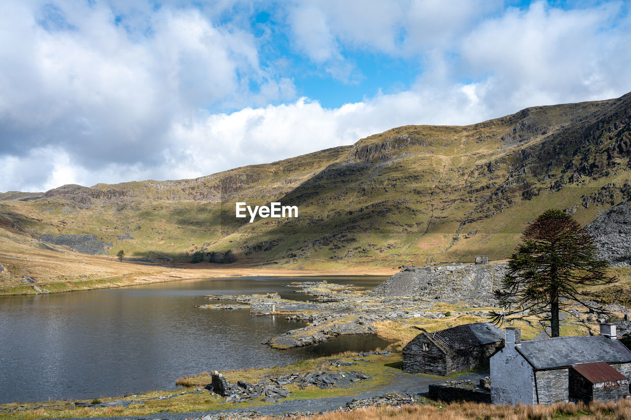 The abandoned cwmorthin slate quarry at blaenau ffestiniog in snowdonia, wales