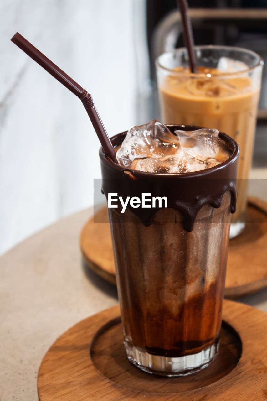 Close-up of coffee on table